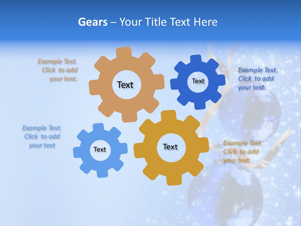 Ribbon Glassy Snow PowerPoint Template