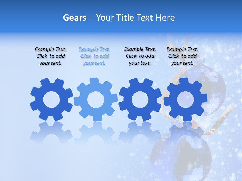 Ribbon Glassy Snow PowerPoint Template