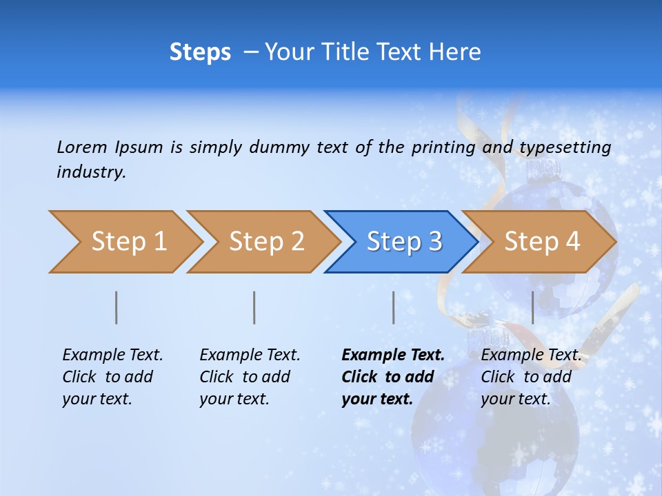 Ribbon Glassy Snow PowerPoint Template