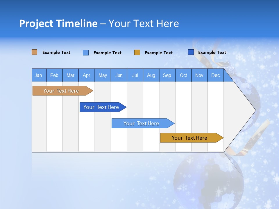 Ribbon Glassy Snow PowerPoint Template