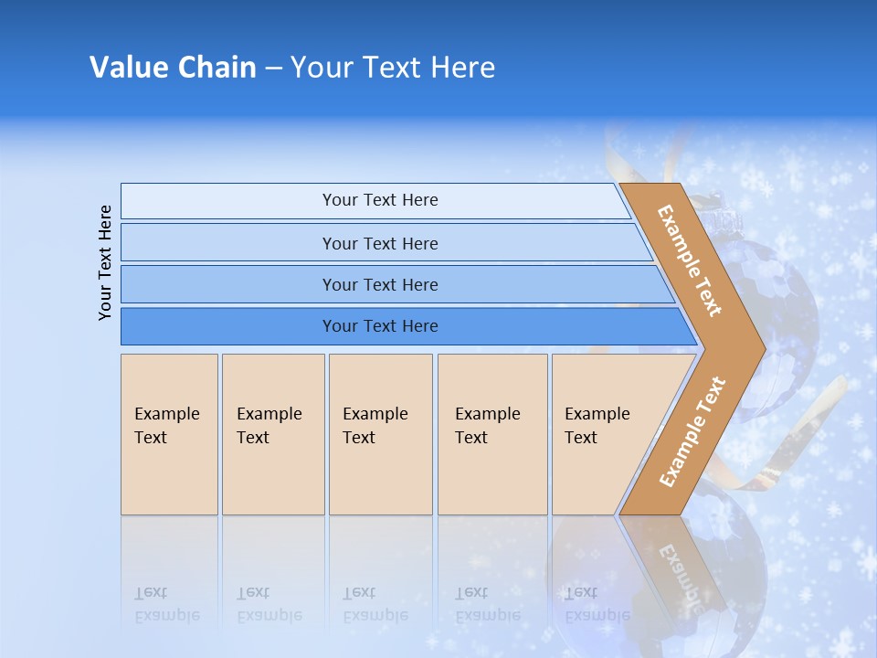 Ribbon Glassy Snow PowerPoint Template