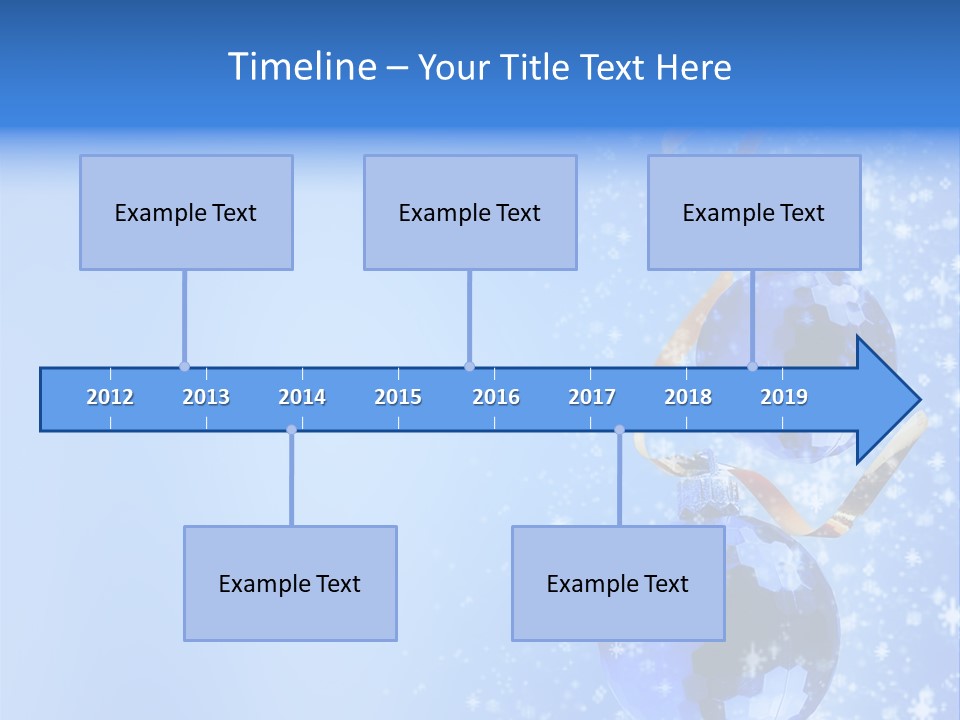 Ribbon Glassy Snow PowerPoint Template