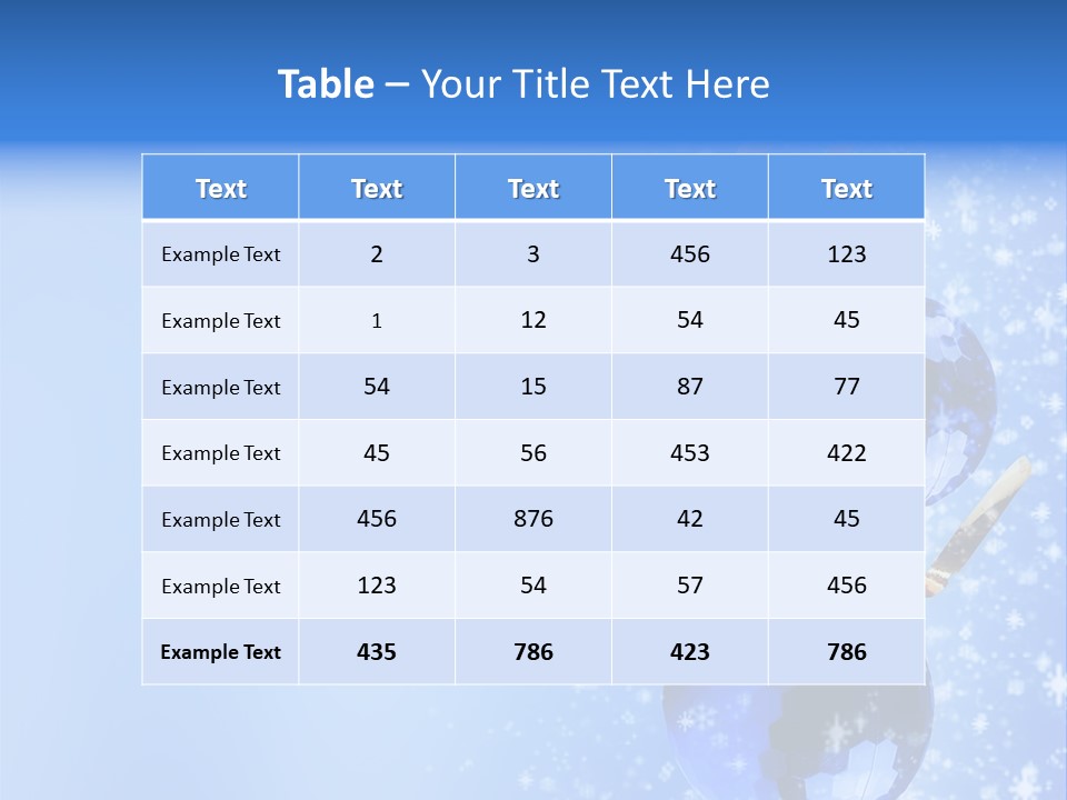 Ribbon Glassy Snow PowerPoint Template