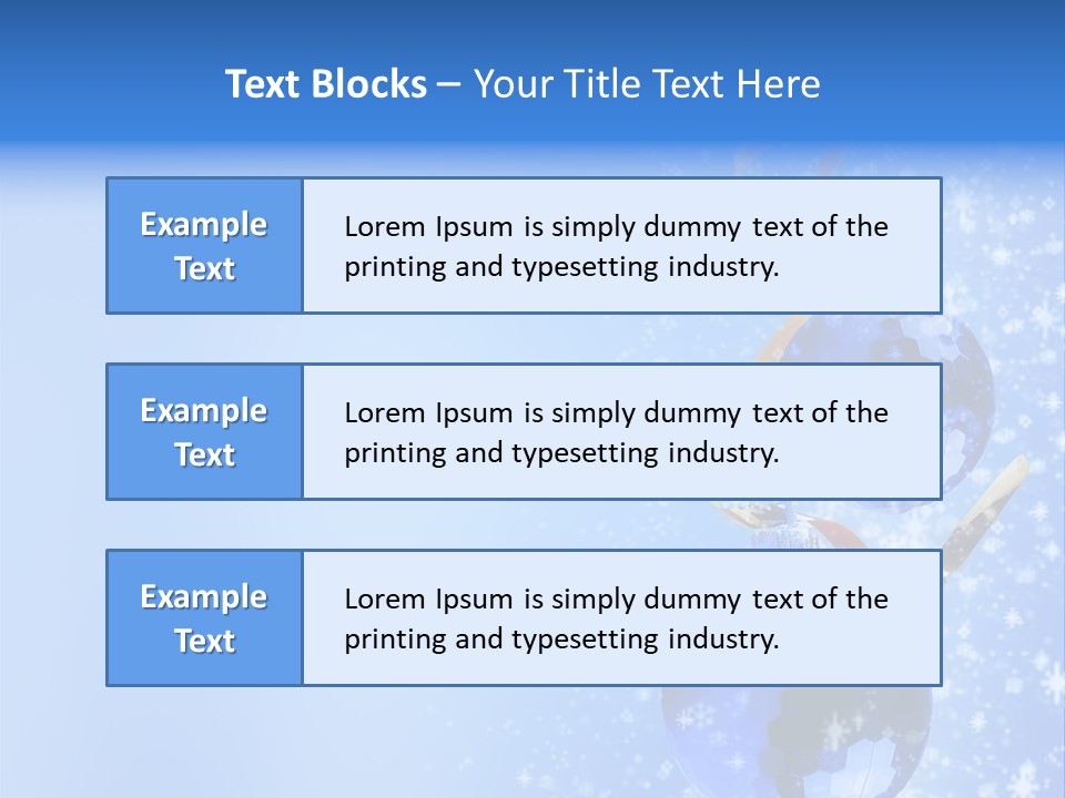 Ribbon Glassy Snow PowerPoint Template
