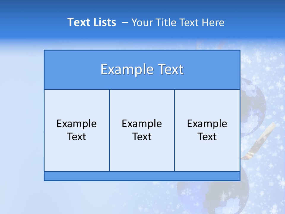 Ribbon Glassy Snow PowerPoint Template