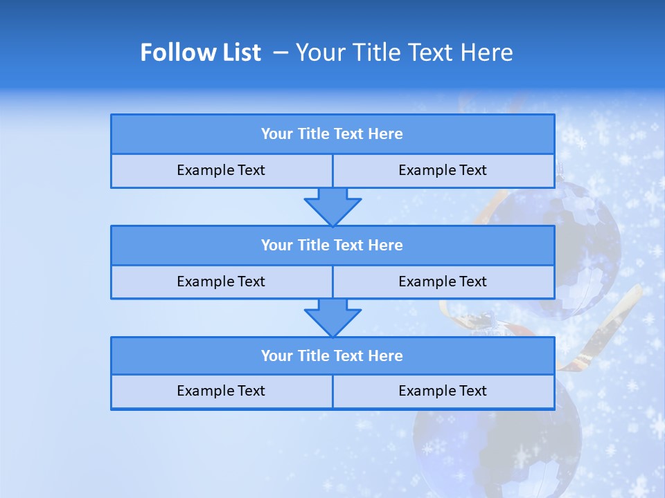 Ribbon Glassy Snow PowerPoint Template
