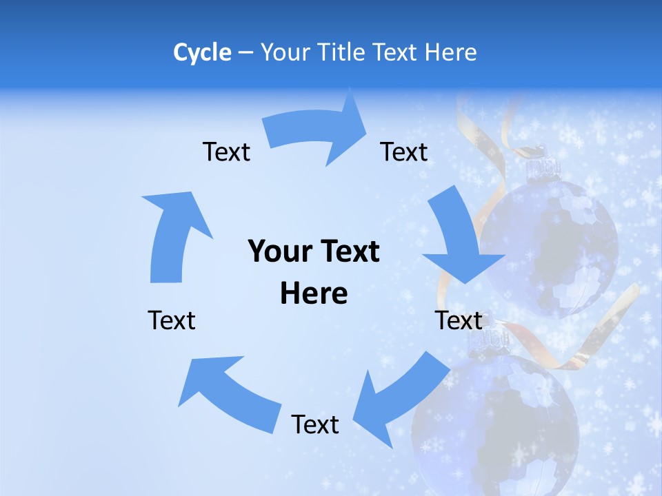 Ribbon Glassy Snow PowerPoint Template