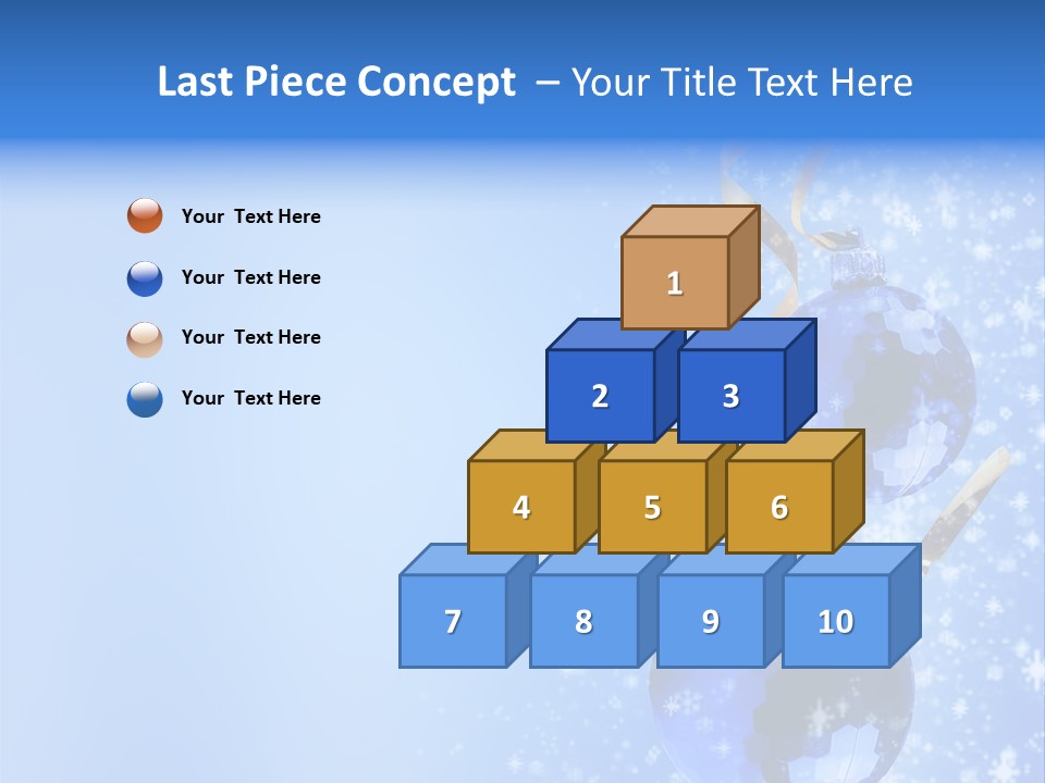 Ribbon Glassy Snow PowerPoint Template