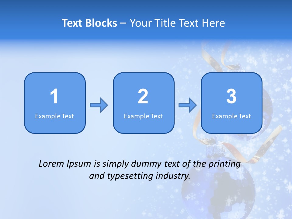 Ribbon Glassy Snow PowerPoint Template