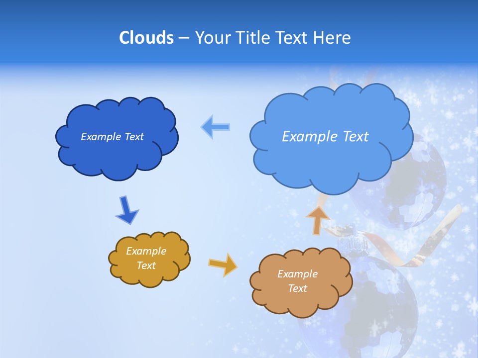 Ribbon Glassy Snow PowerPoint Template
