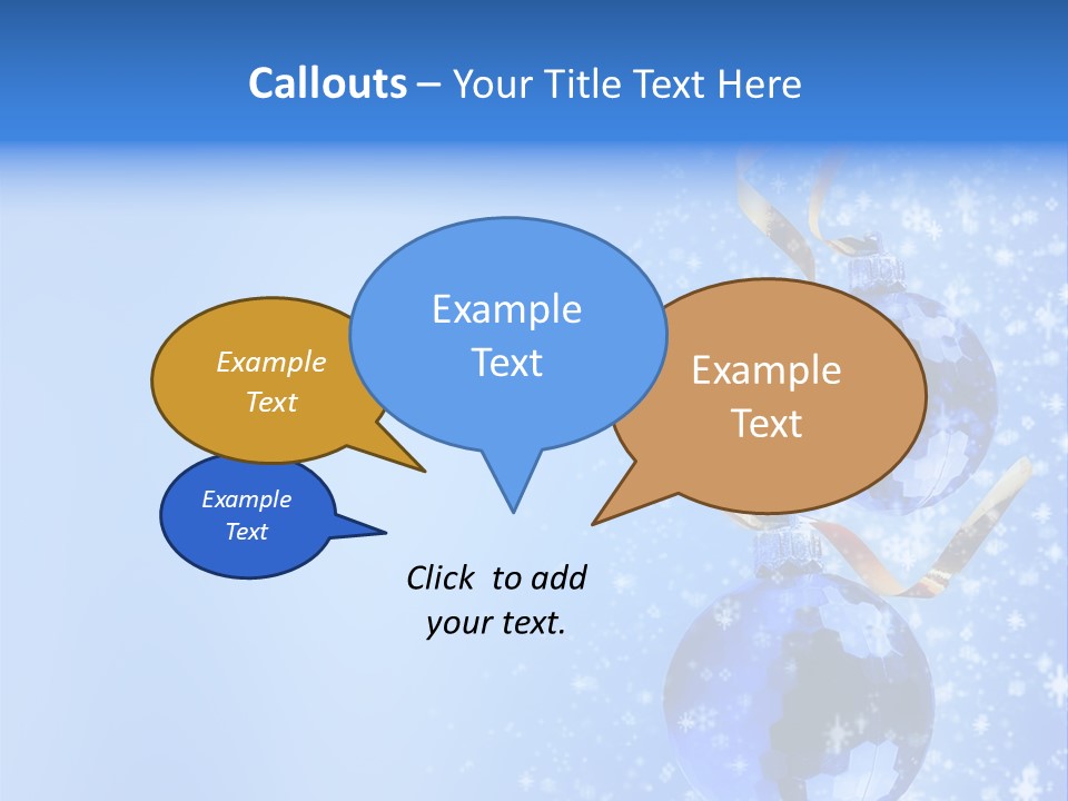 Ribbon Glassy Snow PowerPoint Template