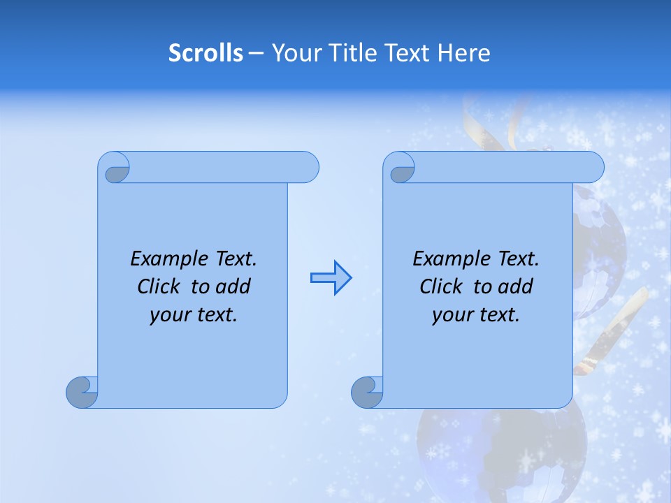 Ribbon Glassy Snow PowerPoint Template