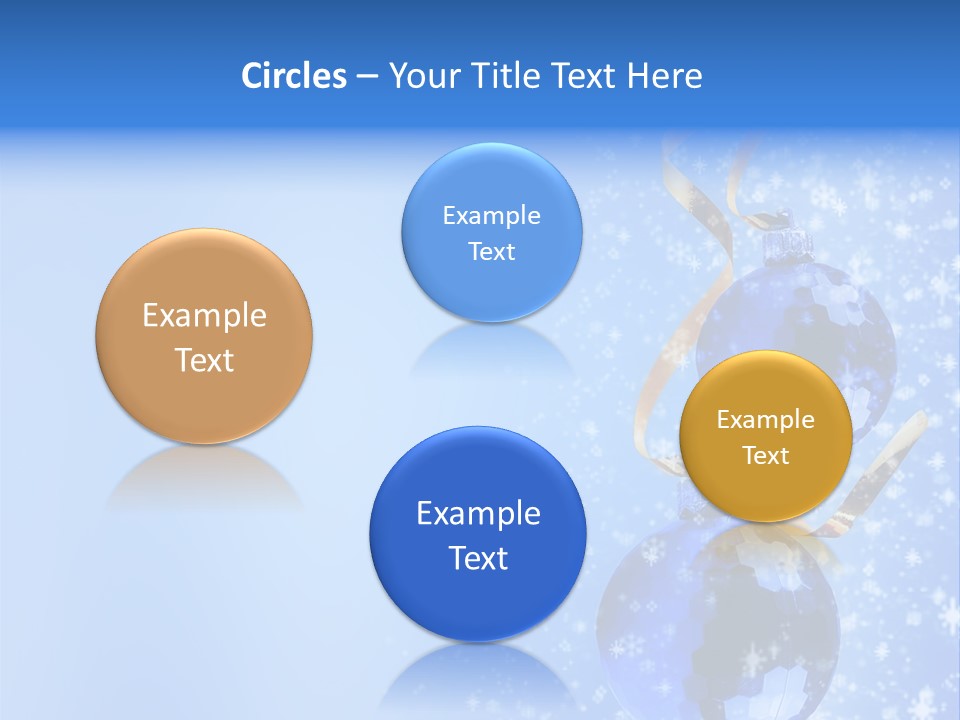 Ribbon Glassy Snow PowerPoint Template