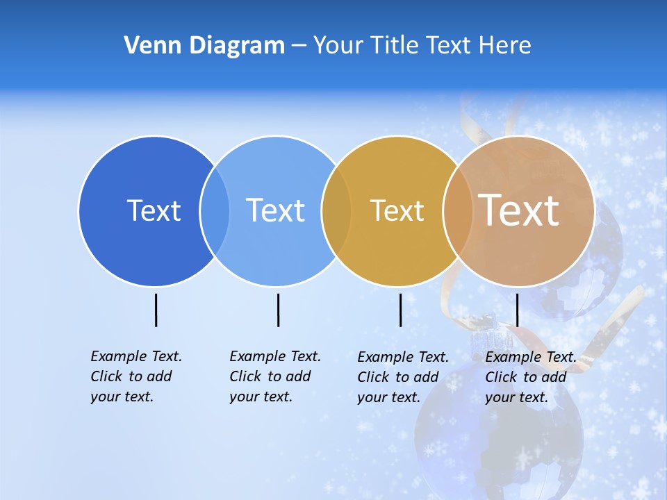 Ribbon Glassy Snow PowerPoint Template