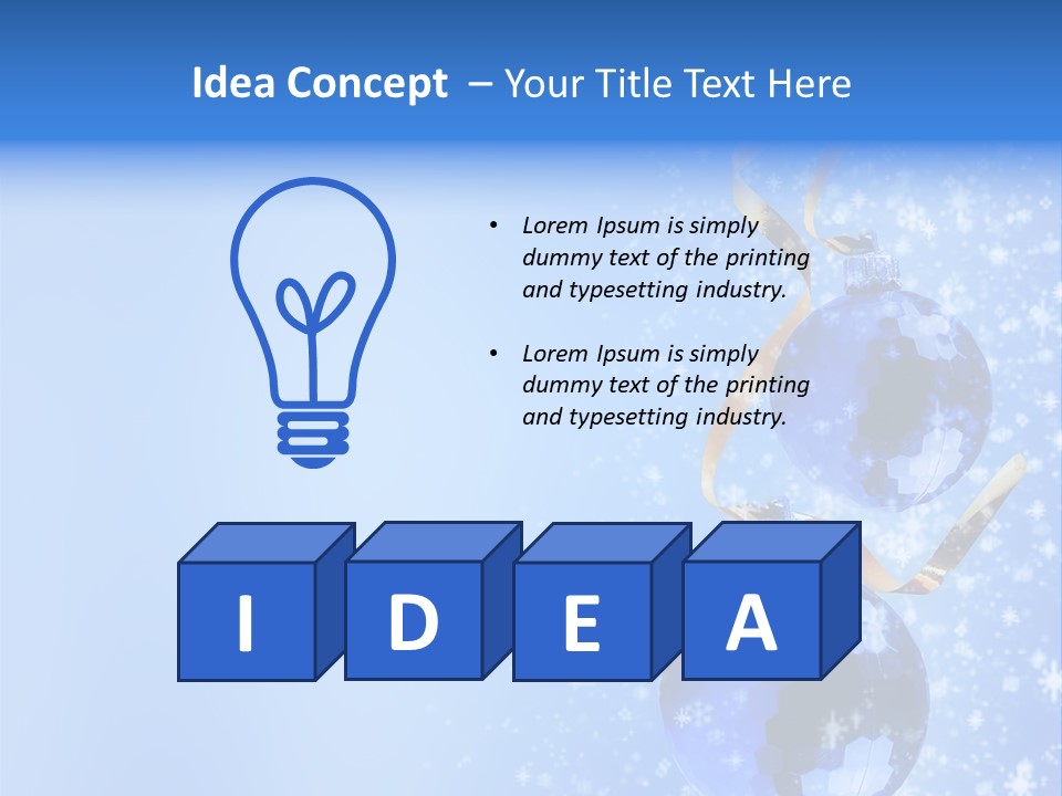 Ribbon Glassy Snow PowerPoint Template