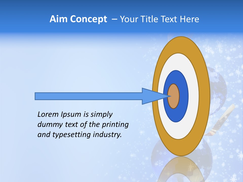 Ribbon Glassy Snow PowerPoint Template