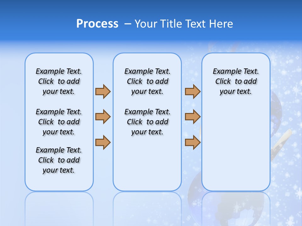 Ribbon Glassy Snow PowerPoint Template