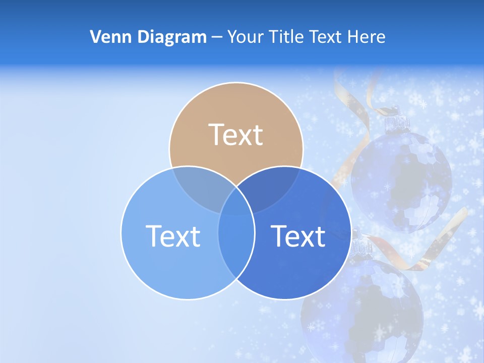 Ribbon Glassy Snow PowerPoint Template