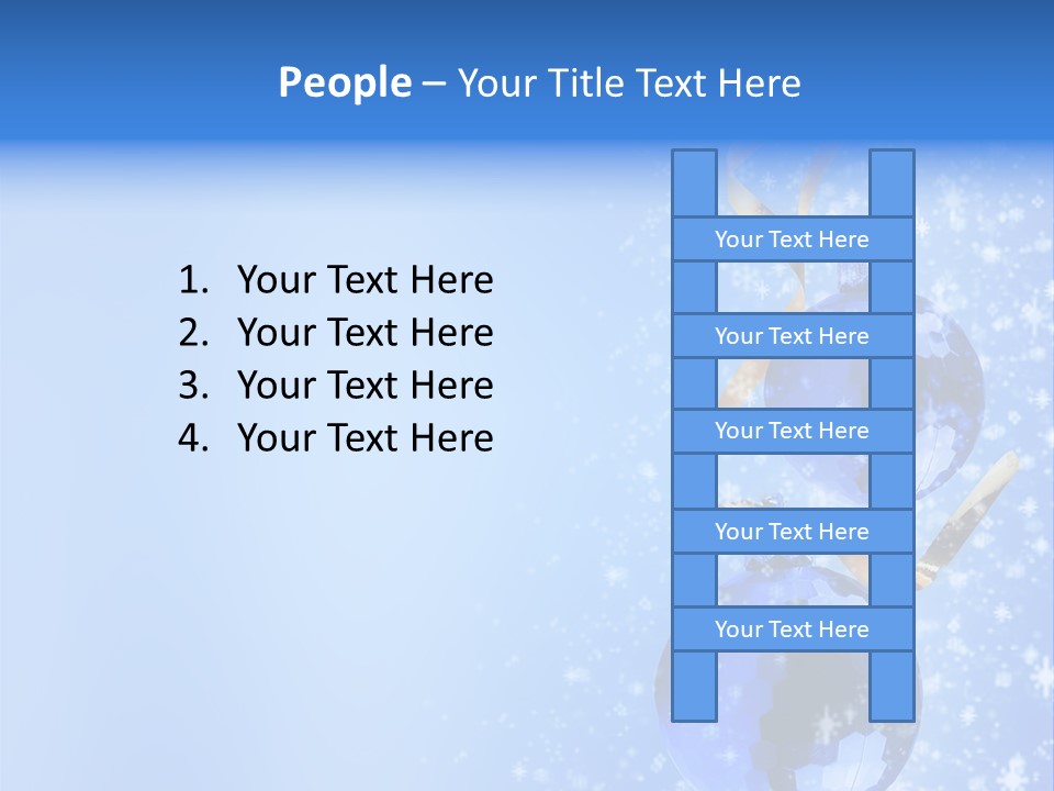 Ribbon Glassy Snow PowerPoint Template