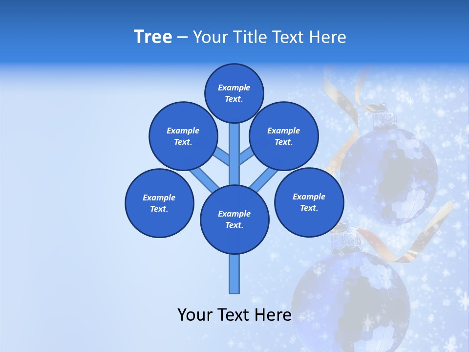 Ribbon Glassy Snow PowerPoint Template