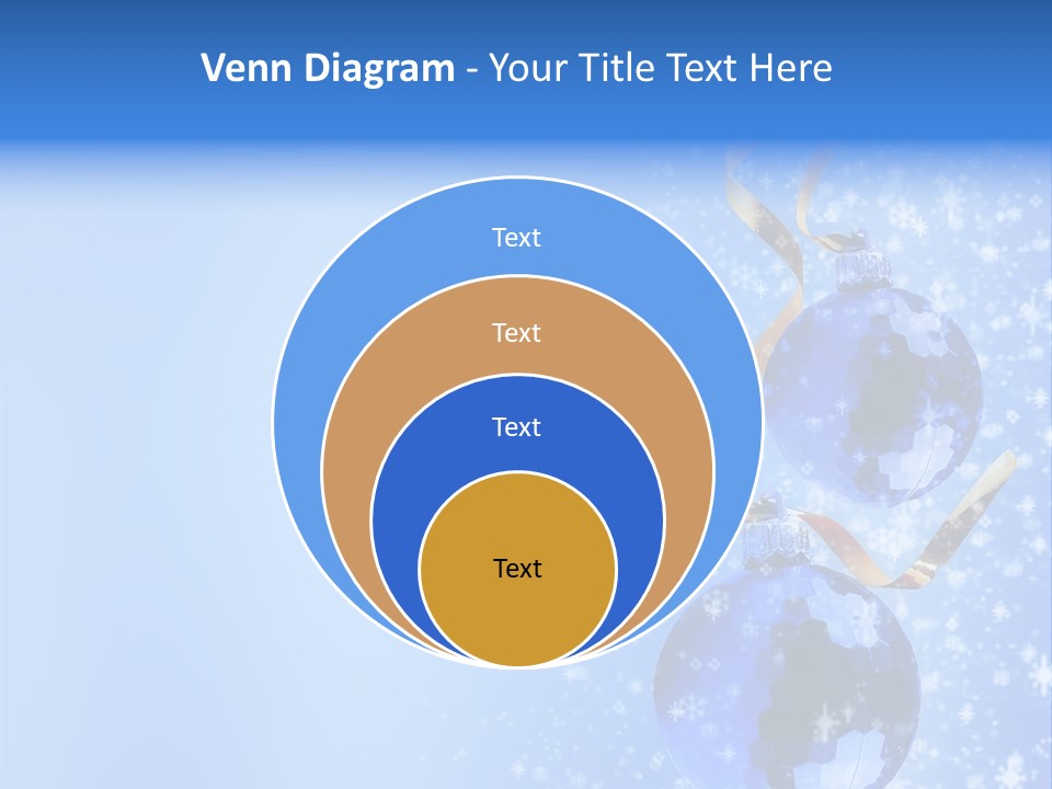 Ribbon Glassy Snow PowerPoint Template