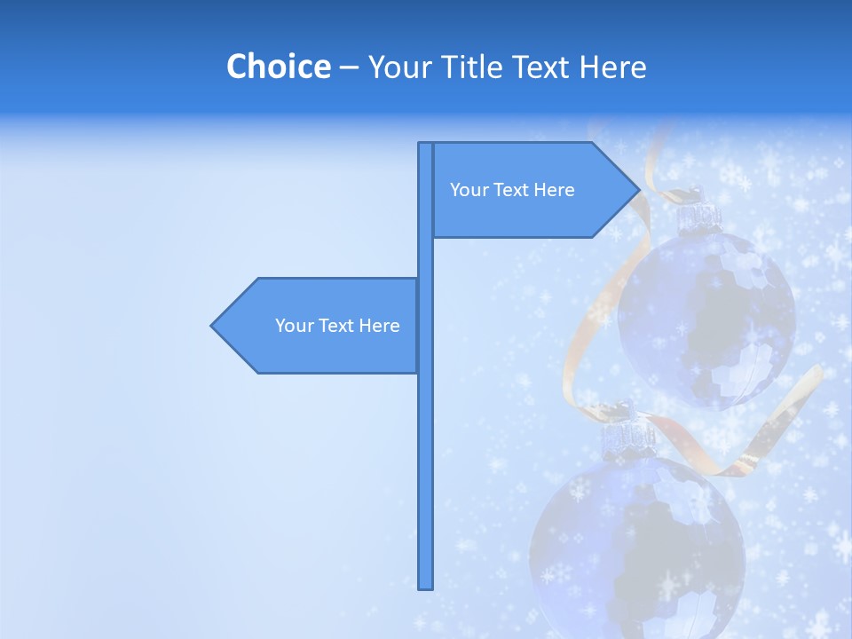 Ribbon Glassy Snow PowerPoint Template