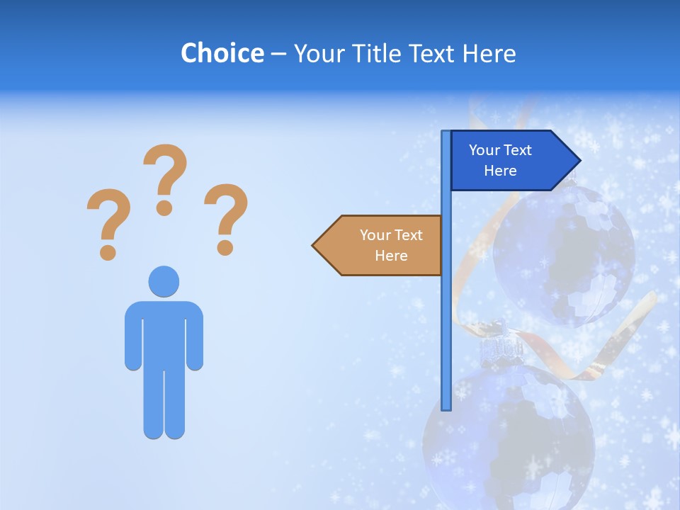 Ribbon Glassy Snow PowerPoint Template