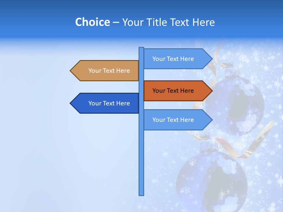 Ribbon Glassy Snow PowerPoint Template