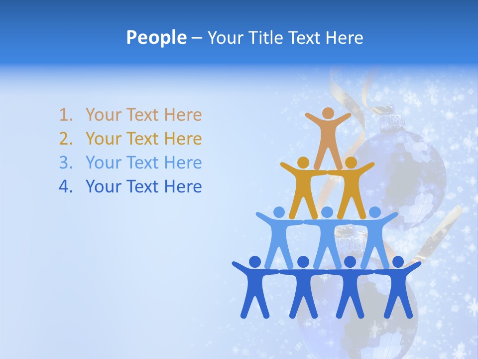 Ribbon Glassy Snow PowerPoint Template