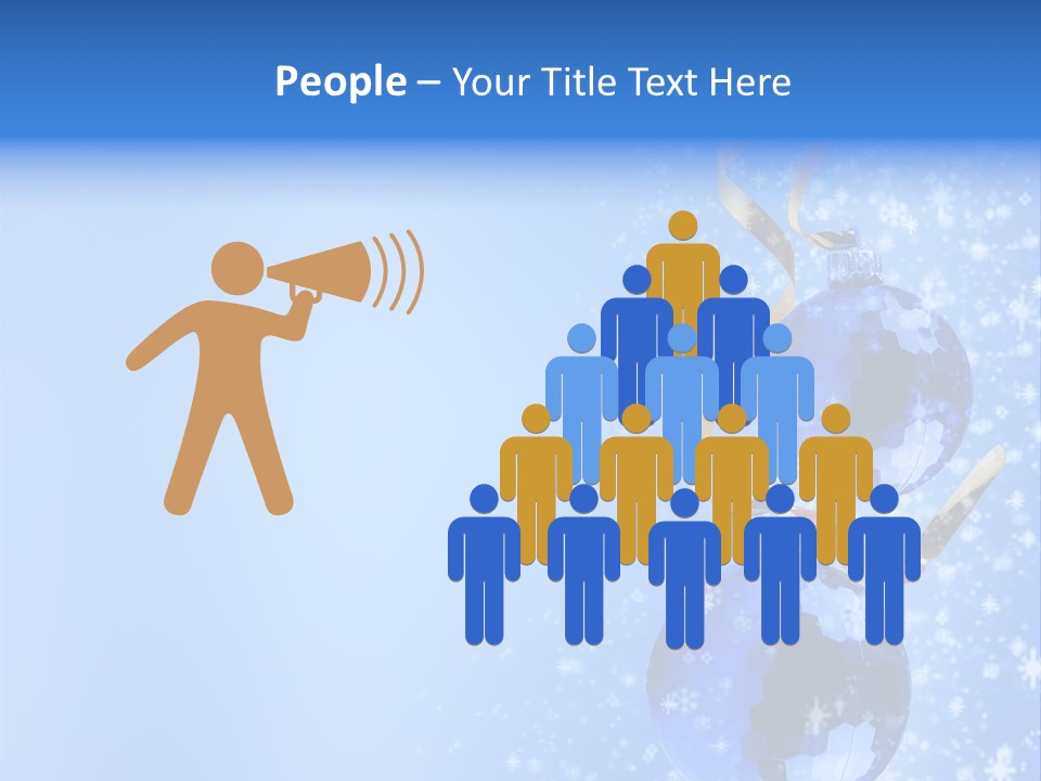 Ribbon Glassy Snow PowerPoint Template