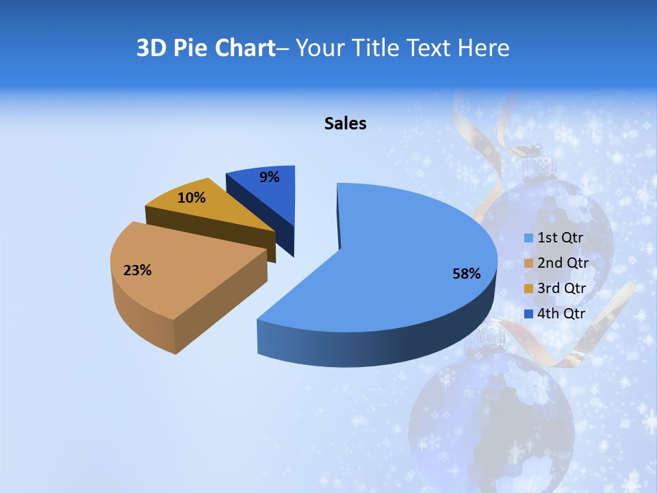 Ribbon Glassy Snow PowerPoint Template