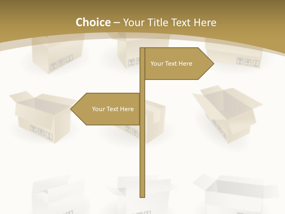 Upward Danger Cardboard PowerPoint Template