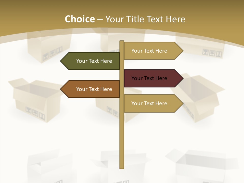 Upward Danger Cardboard PowerPoint Template