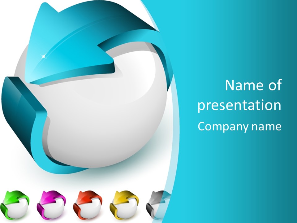 Computer Painting Sign PowerPoint Template