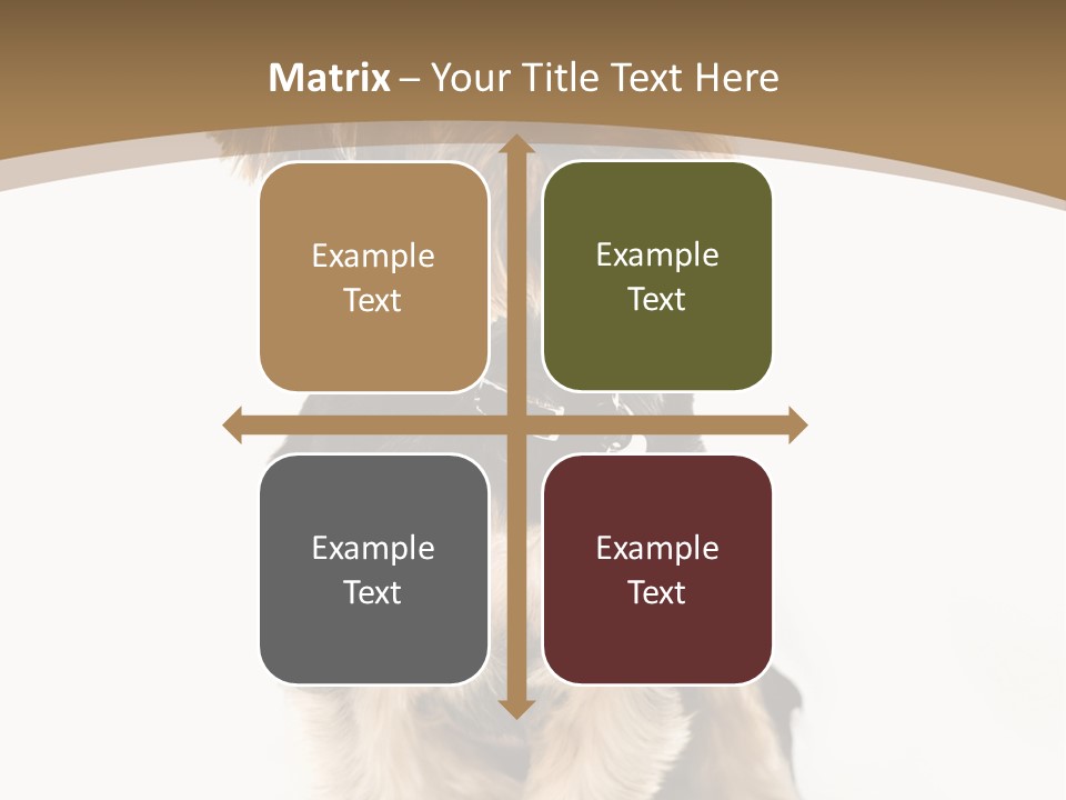 A Small Dog Sitting In Front Of A White Background PowerPoint Template