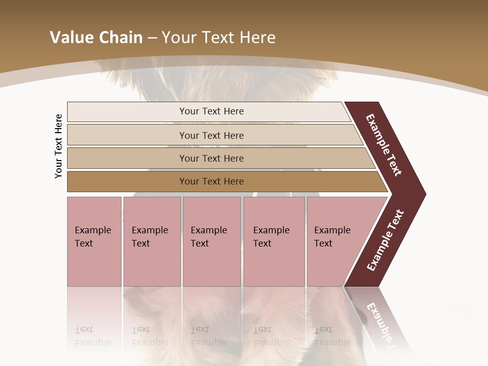 A Small Dog Sitting In Front Of A White Background PowerPoint Template