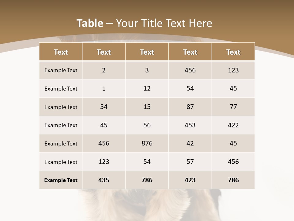 A Small Dog Sitting In Front Of A White Background PowerPoint Template