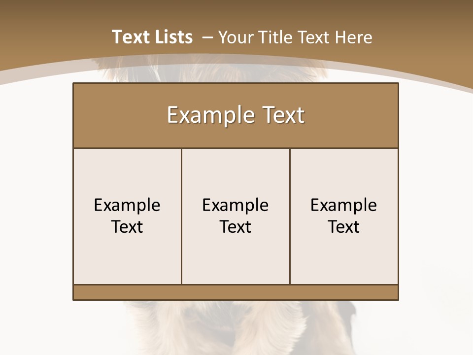 A Small Dog Sitting In Front Of A White Background PowerPoint Template