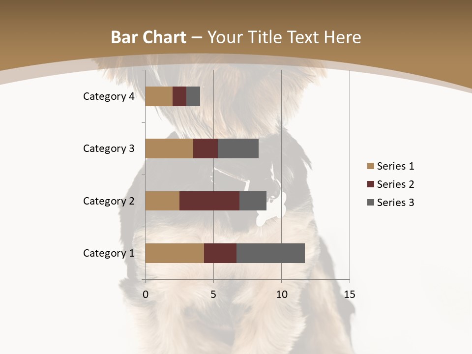 A Small Dog Sitting In Front Of A White Background PowerPoint Template