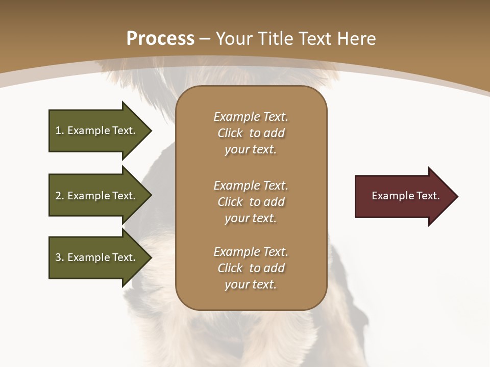 A Small Dog Sitting In Front Of A White Background PowerPoint Template