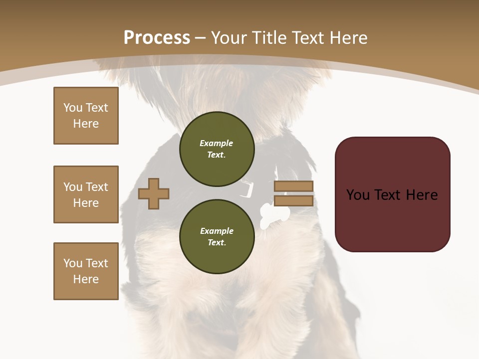 A Small Dog Sitting In Front Of A White Background PowerPoint Template