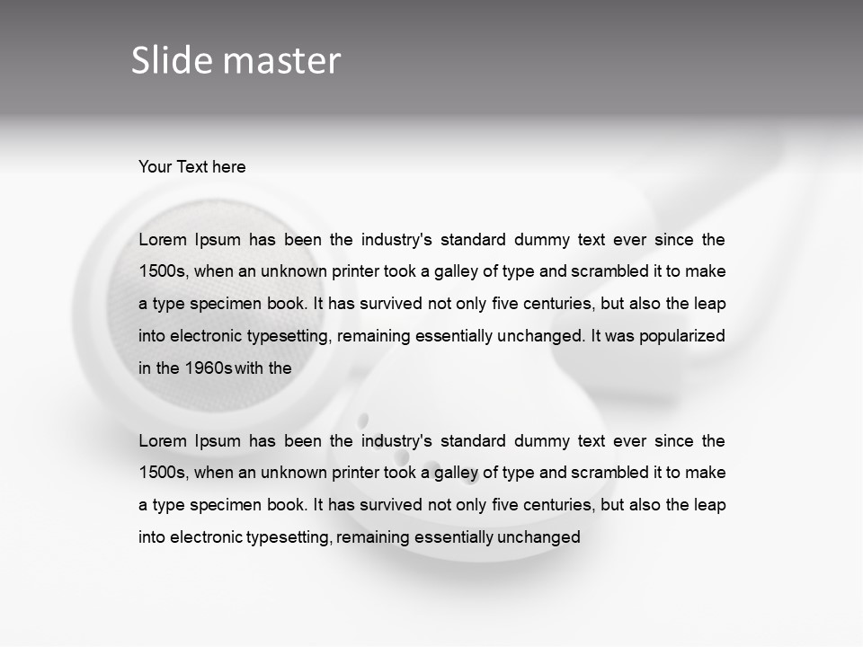 A Pair Of Headphones Sitting On Top Of A Table PowerPoint Template