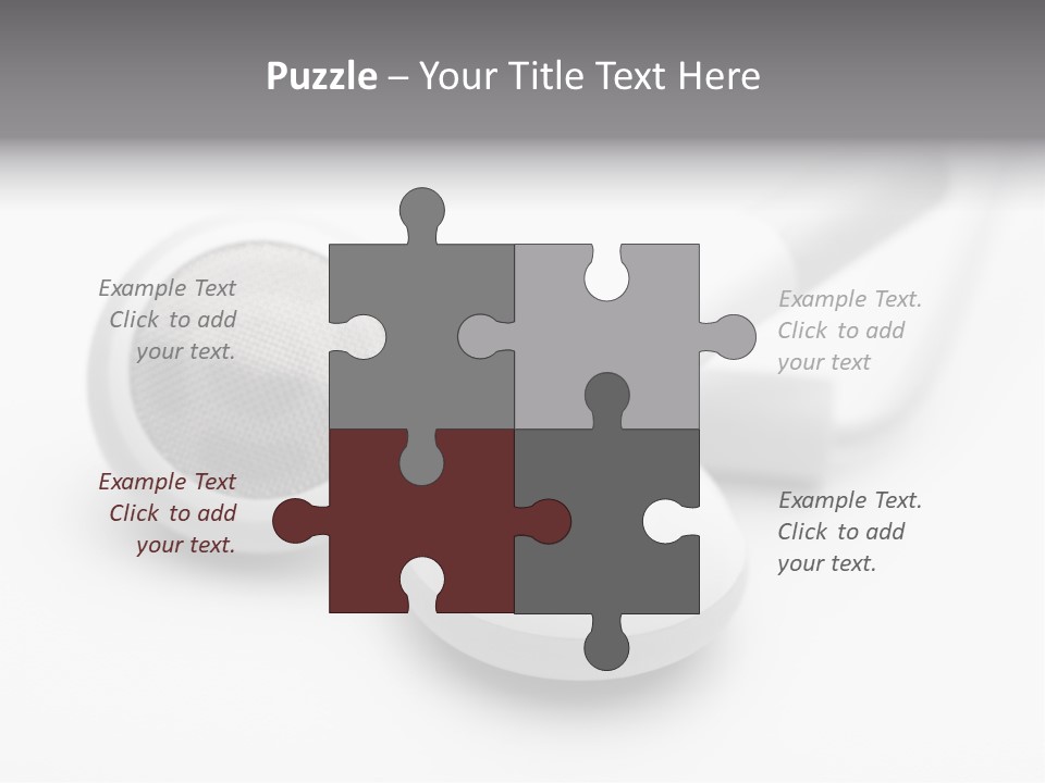 A Pair Of Headphones Sitting On Top Of A Table PowerPoint Template