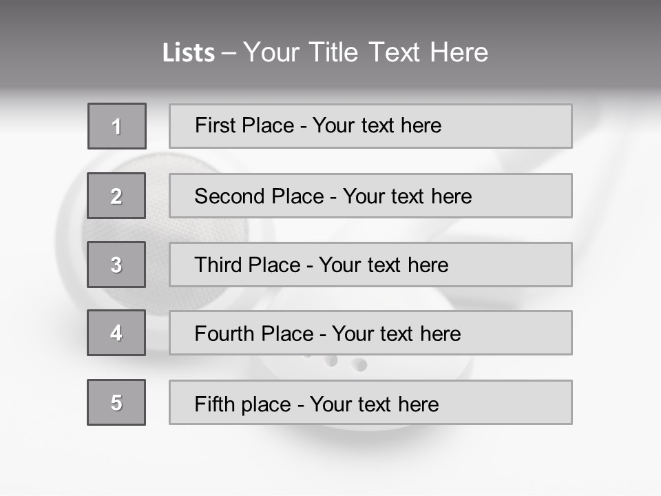 A Pair Of Headphones Sitting On Top Of A Table PowerPoint Template