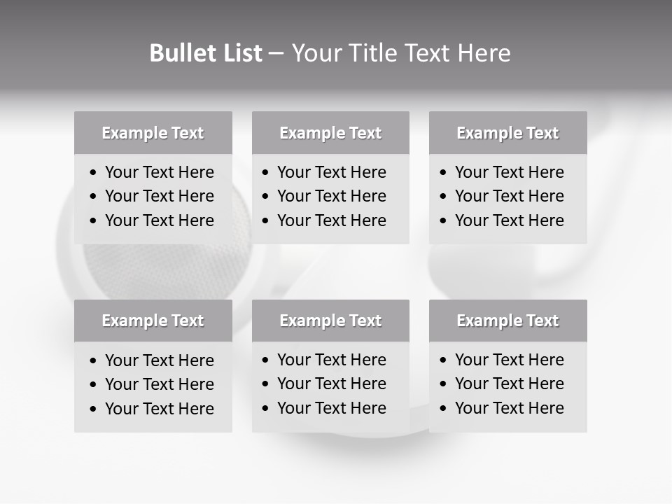 A Pair Of Headphones Sitting On Top Of A Table PowerPoint Template