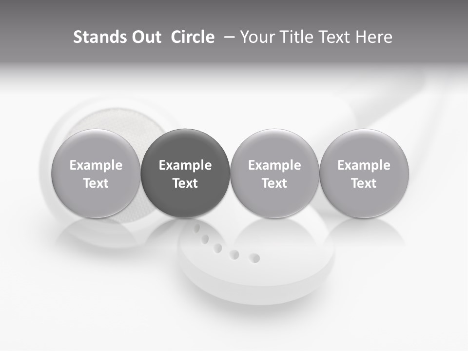 A Pair Of Headphones Sitting On Top Of A Table PowerPoint Template