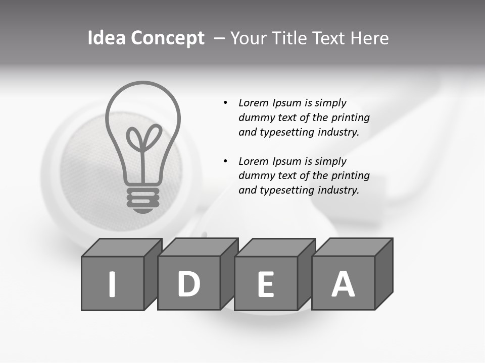 A Pair Of Headphones Sitting On Top Of A Table PowerPoint Template