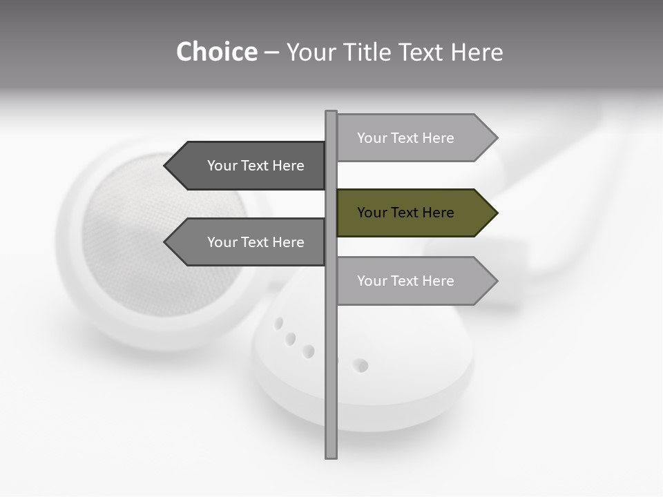 A Pair Of Headphones Sitting On Top Of A Table PowerPoint Template