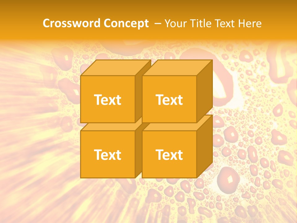 A Yellow Background With Drops Of Water On It PowerPoint Template