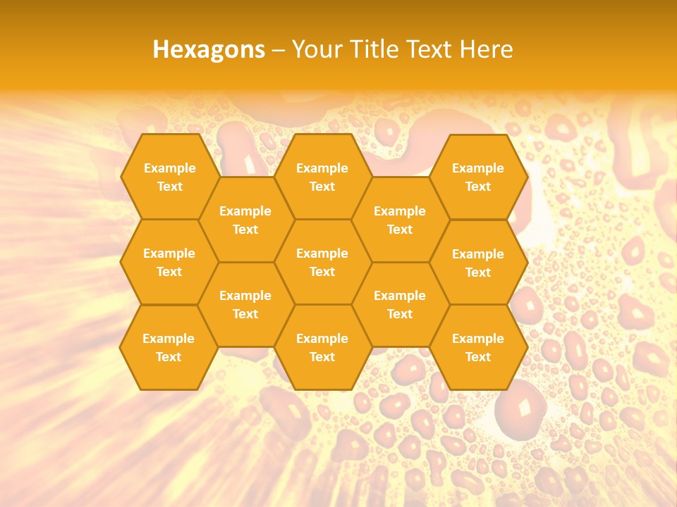 A Yellow Background With Drops Of Water On It PowerPoint Template